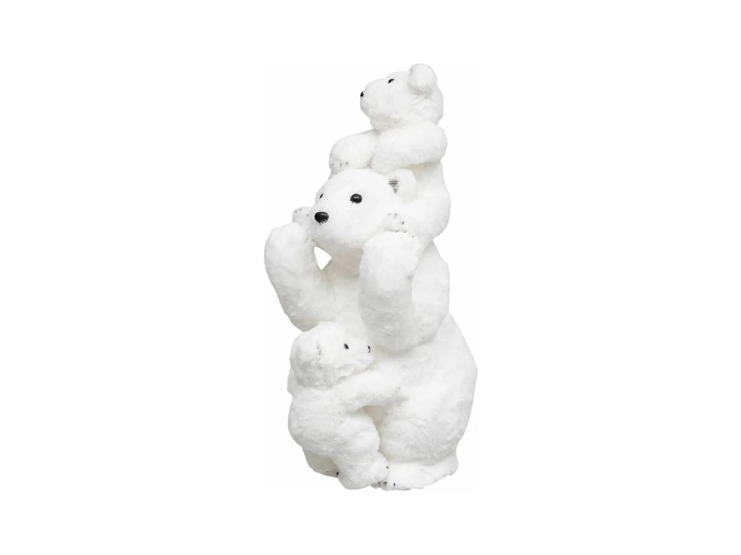 Déco de Noël  Ours et Oursons blanc floqué