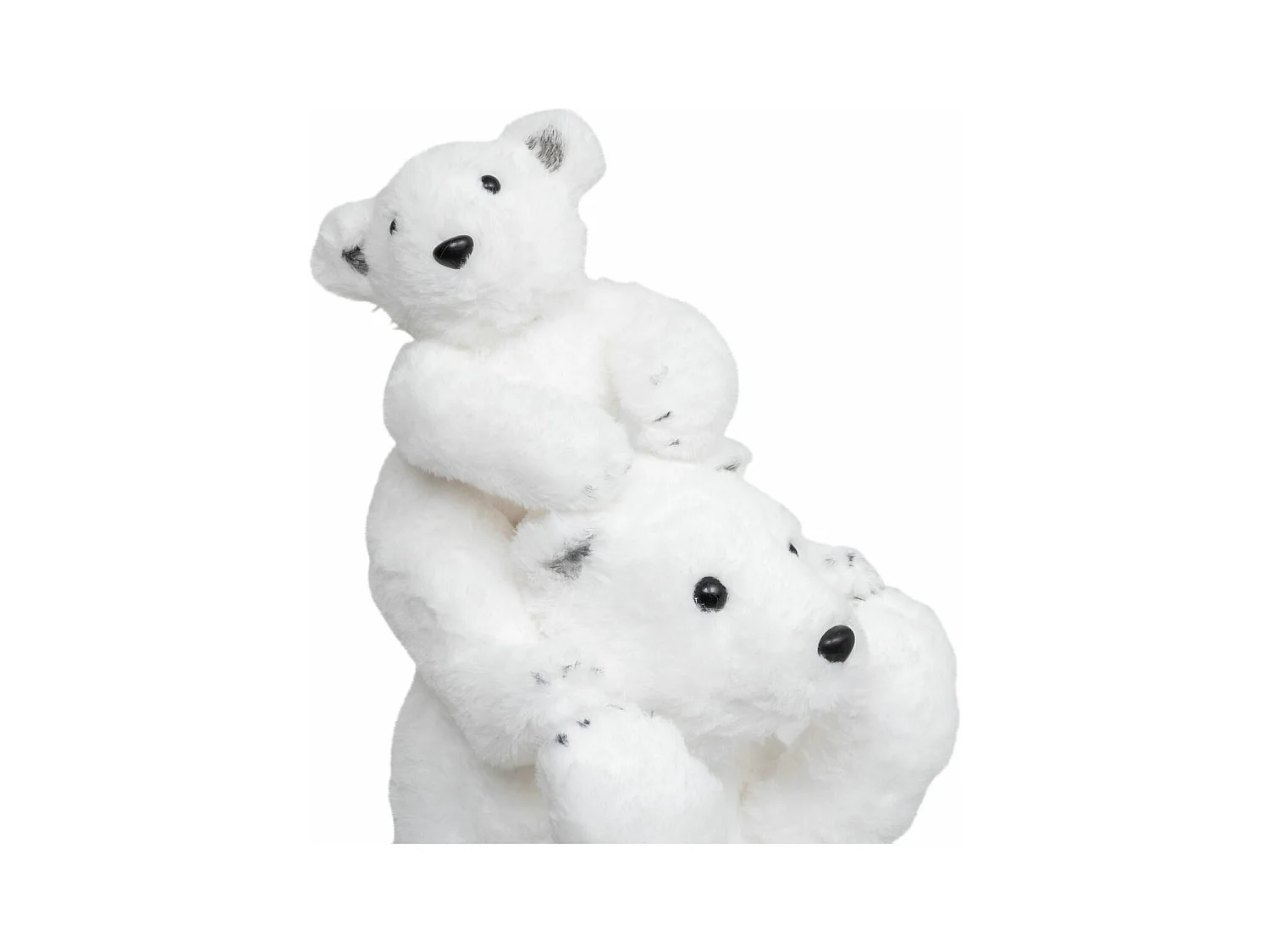 Déco de Noël  Ours et Oursons blanc floqué