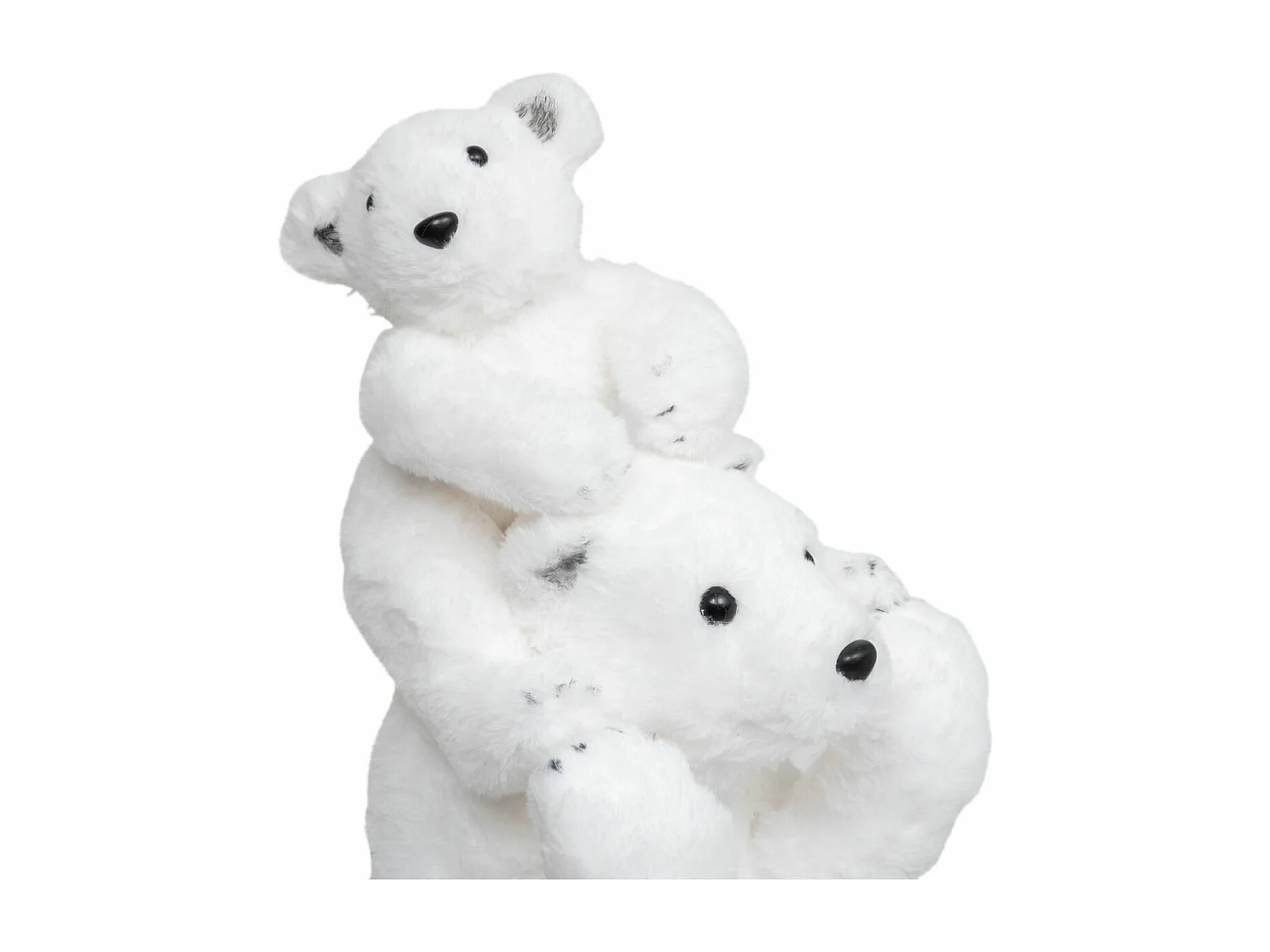 Déco de Noël  Ours et Oursons blanc floqué