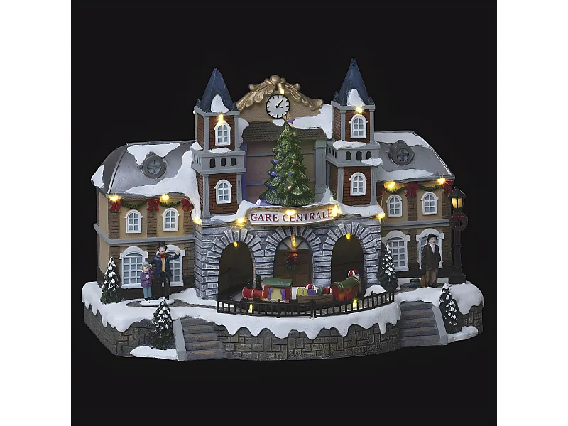 Village de Noël lumineux, animé et musical Gare du centre ville