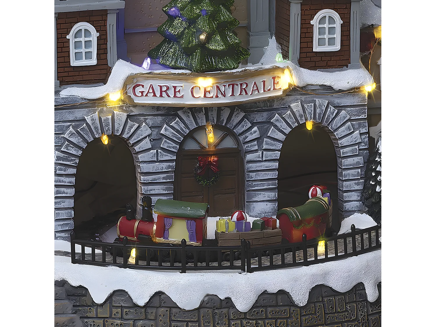 Village de Noël lumineux, animé et musical Gare du centre ville