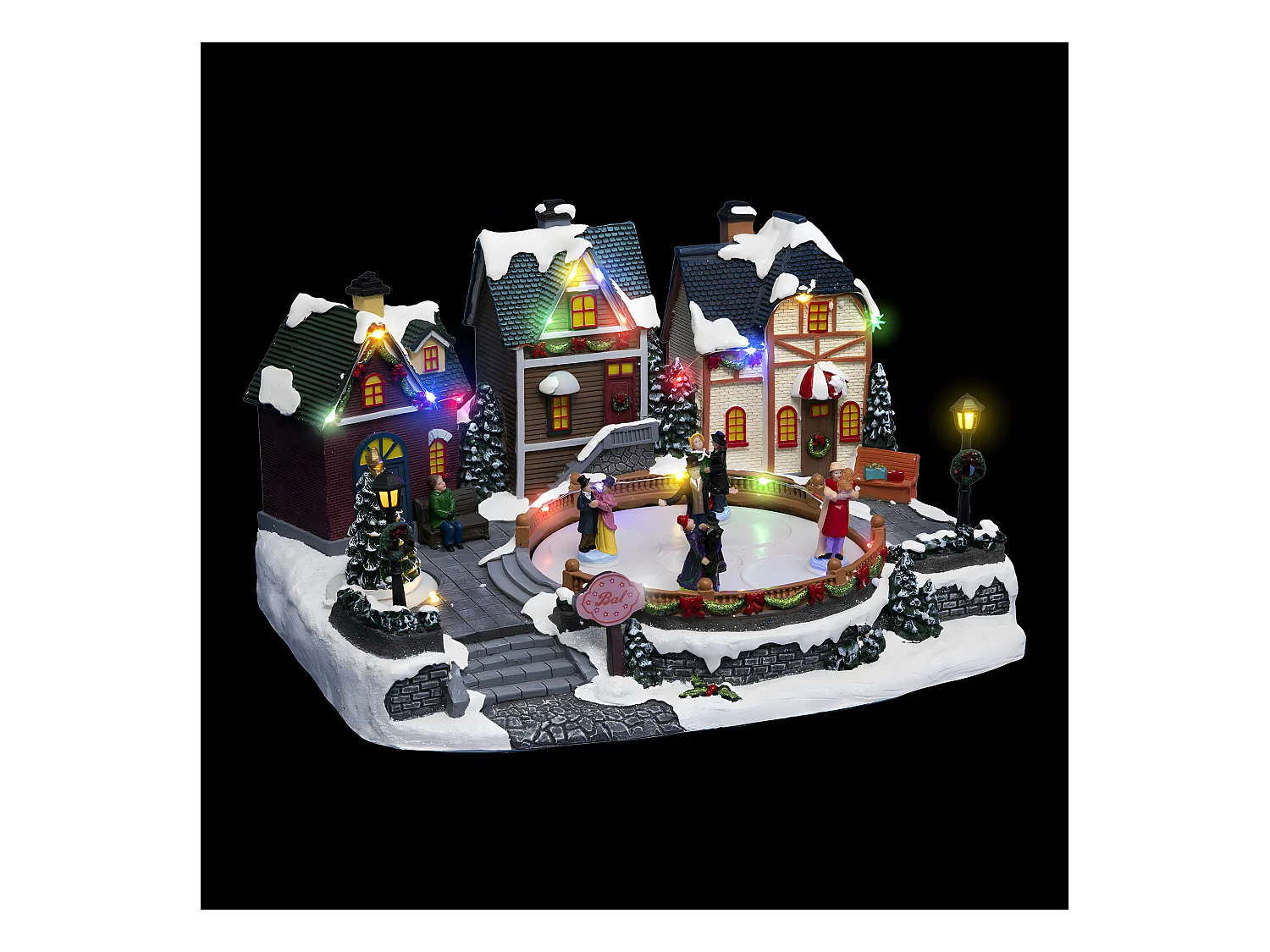 Village de Noël lumineux, animé et musical Le Bal de Noël et ses danseurs