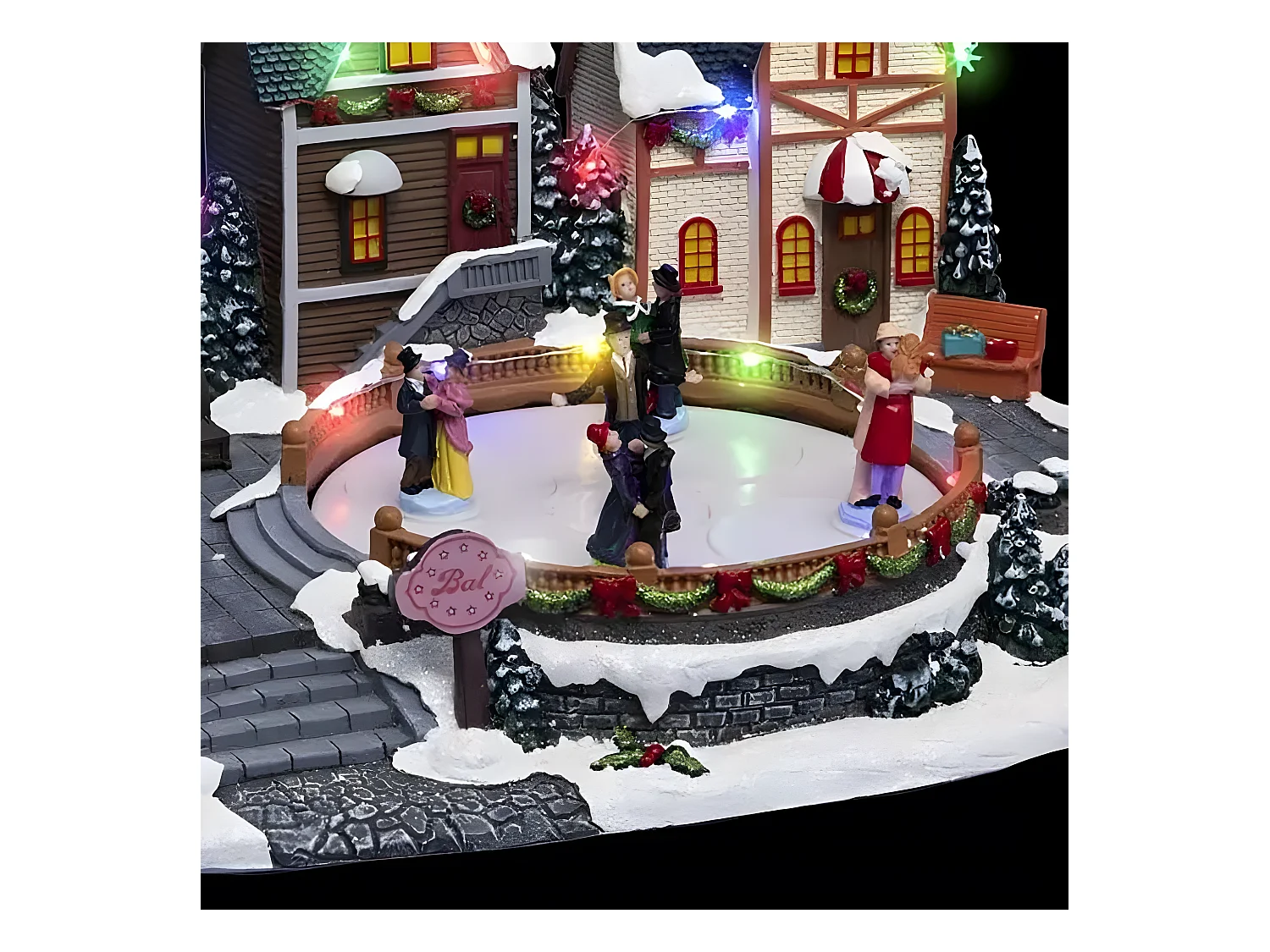 Village de Noël lumineux, animé et musical Le Bal de Noël et ses danseurs