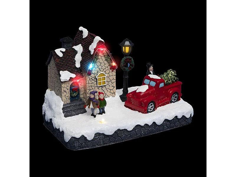 Village de Noël lumineux Maison et livraison du Sapin