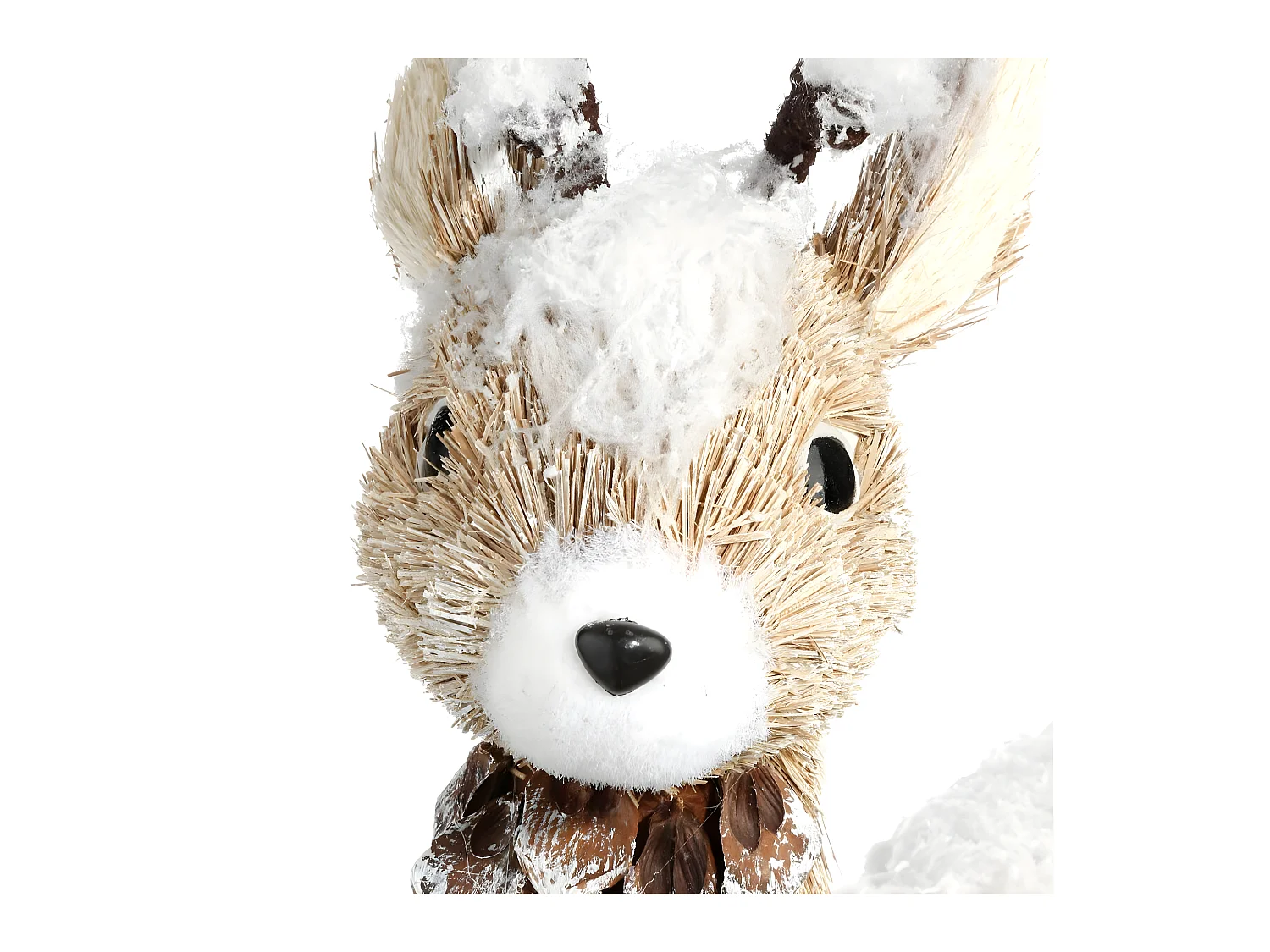 Déco de Noël  Renne avec bois naturel H 55 cm