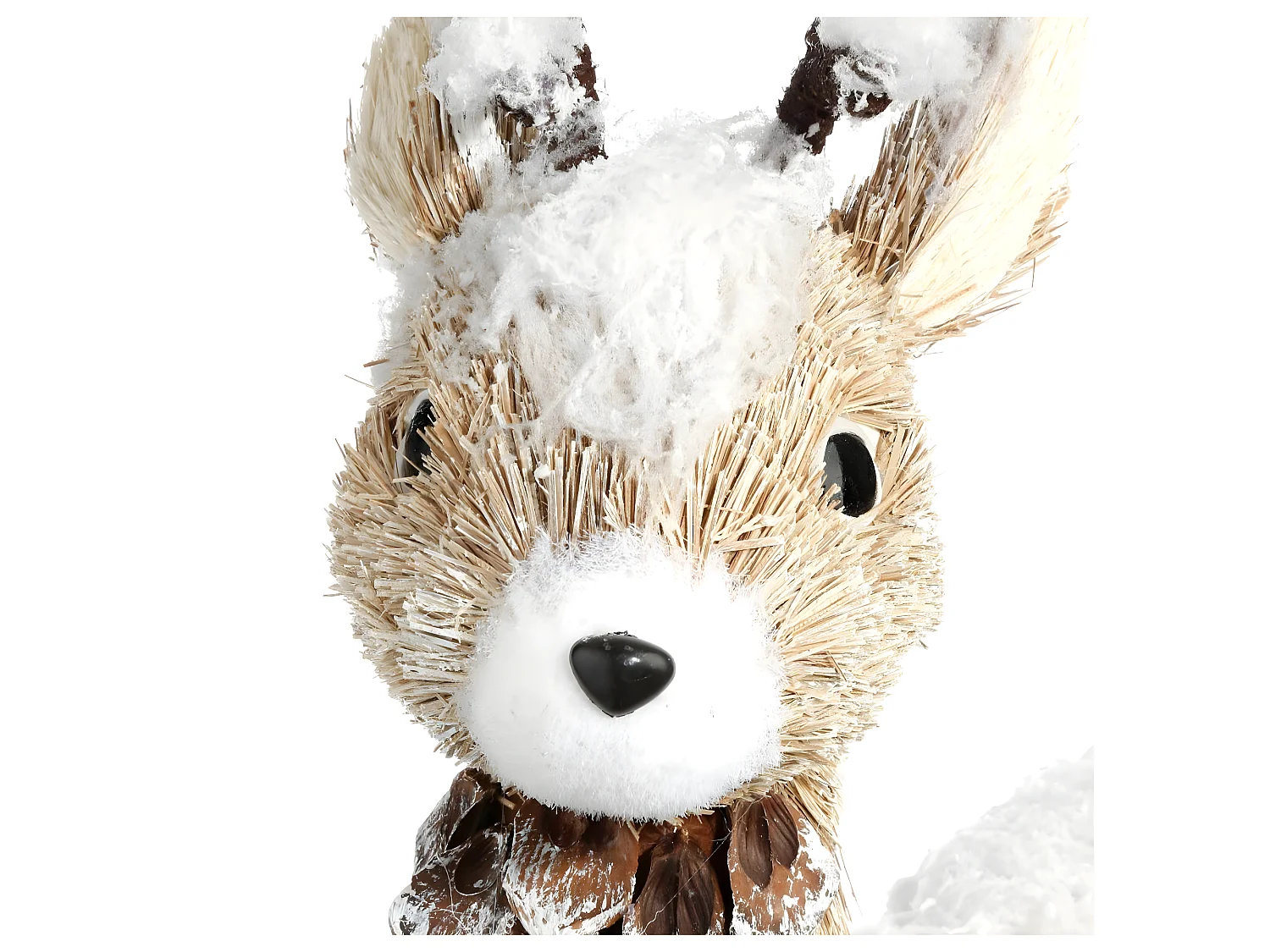 Déco de Noël  Renne avec bois naturel H 55 cm