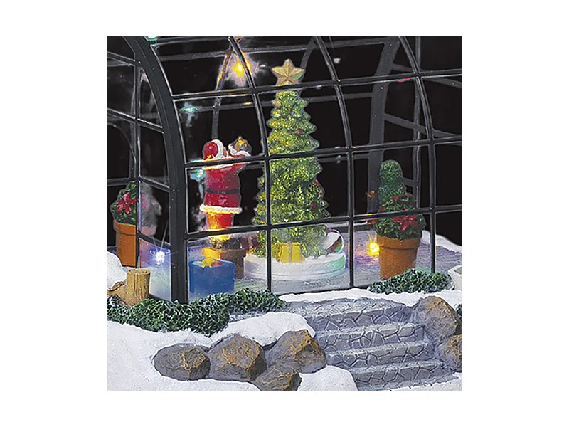 Village de Noël lumineux et animé La Serre du Père Noël