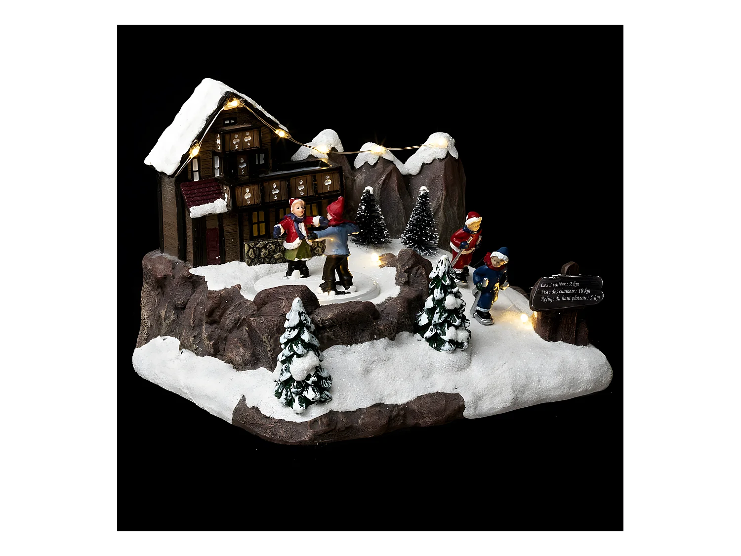 Village de Noël lumineux et animé Randonnée à ski