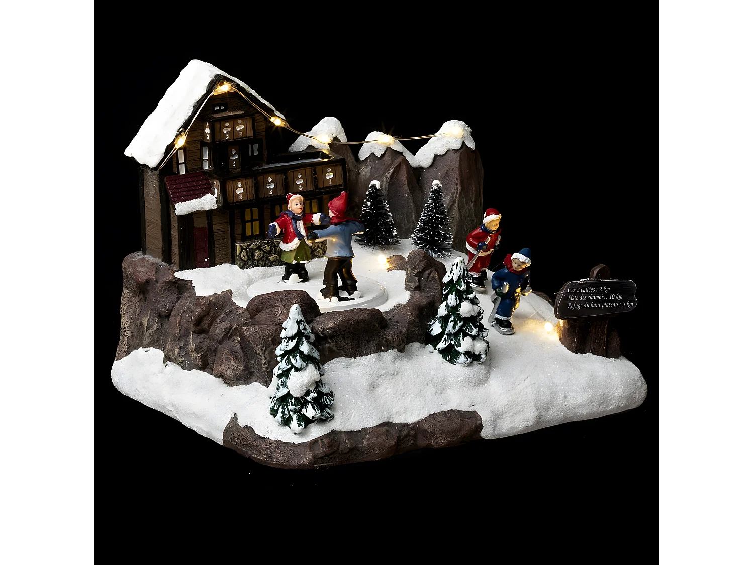 Village de Noël lumineux et animé Randonnée à ski