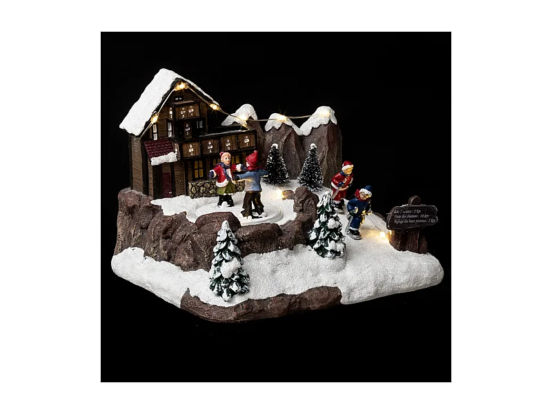 Village de Noël lumineux et animé Randonnée à ski