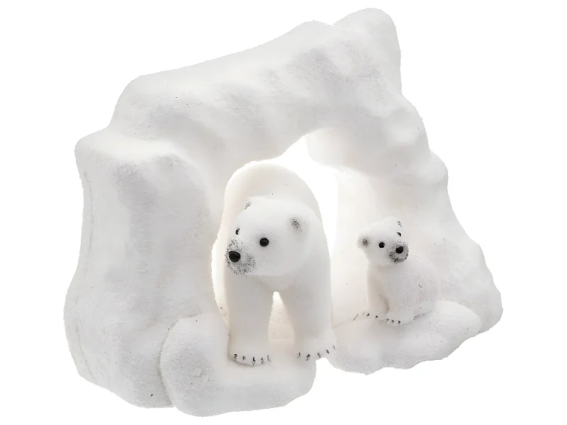 Déco de Noël Arche Banquise Ours & Ourson 30 x 40  cm