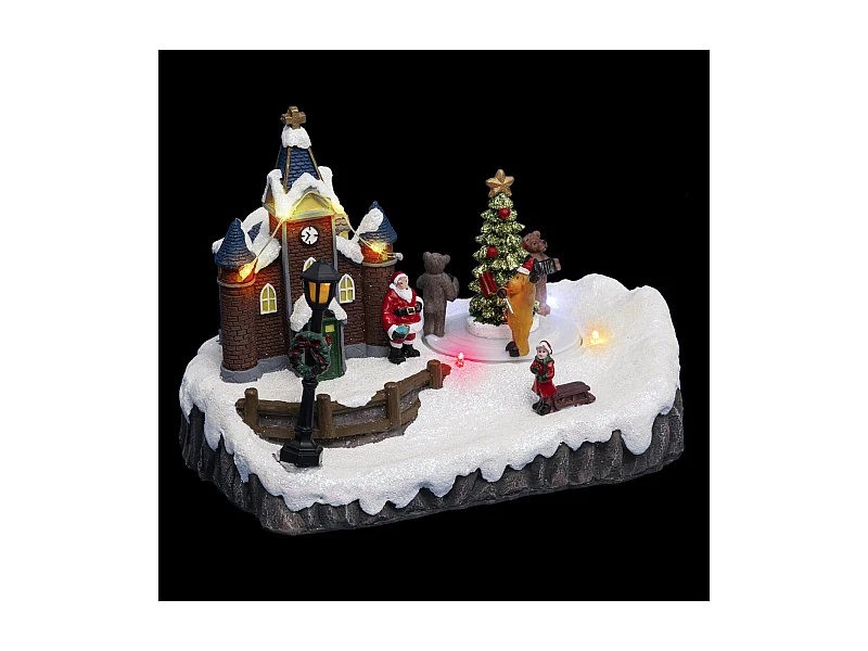 Village de Noël lumineux et animé Chorale de noël