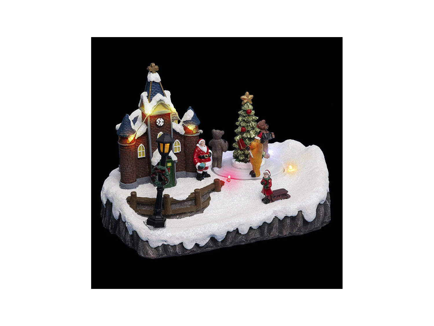 Village de Noël lumineux et animé Chorale de noël