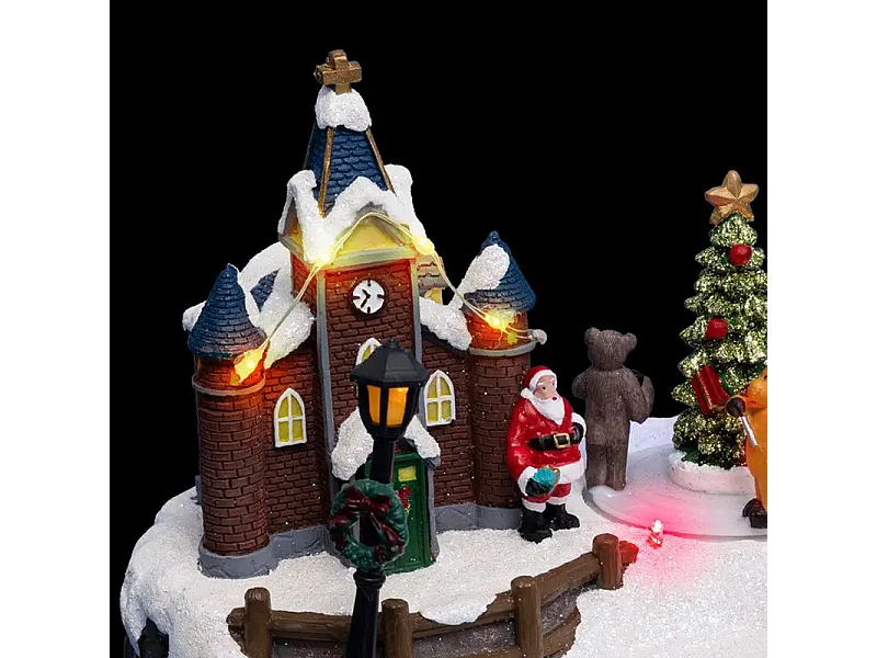 Village de Noël lumineux et animé Chorale de noël