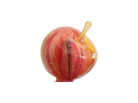 Sculpture 2 pommes H. 49 cm peinture rouge - DUO POMMES