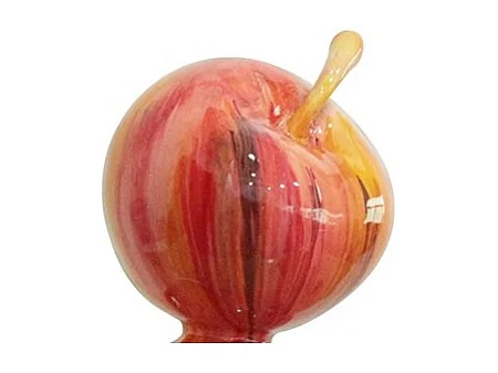 Sculpture 2 pommes H. 49 cm peinture rouge - DUO POMMES