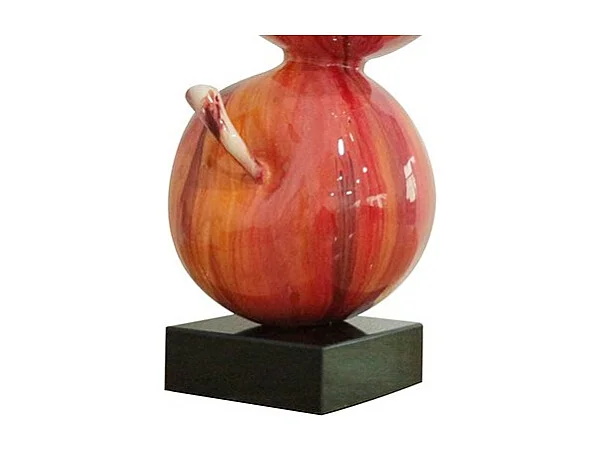 Sculpture 2 pommes H. 49 cm peinture rouge - DUO POMMES