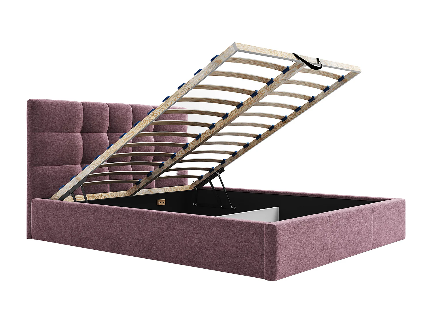 Bed met opbergruimte 160 x 200 cm - Stof - Bordeaux - ELIAVA