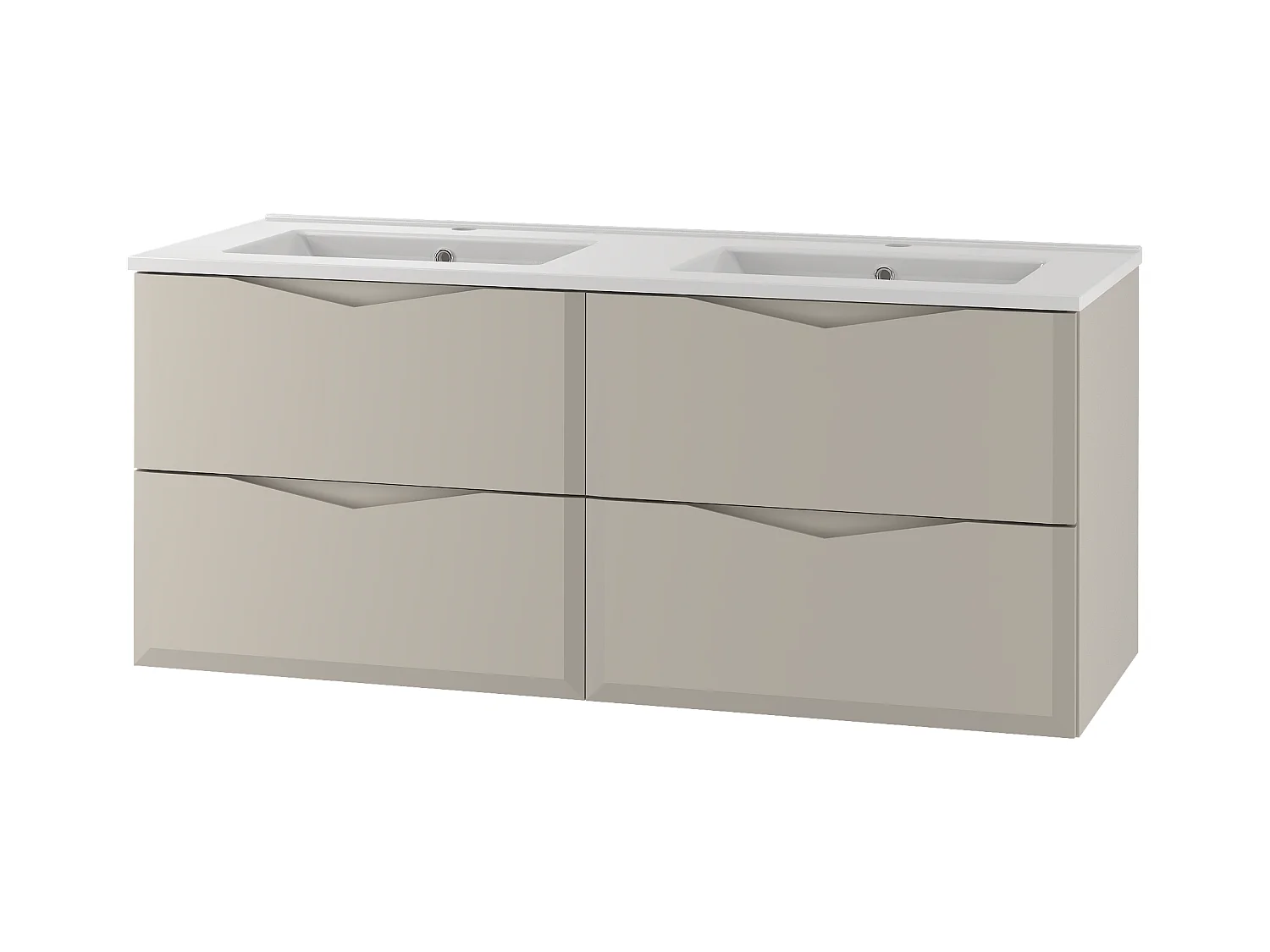 Ensemble de salle de bain en cachemire 120 cm Meuble avec lavabo Delica