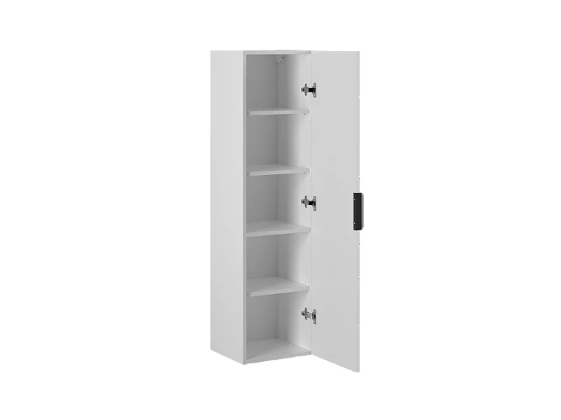 Badezimmer-Set 80 cm Schrank mit Waschtisch und Waschbecken und Hochschrank Weiß Matt Wood