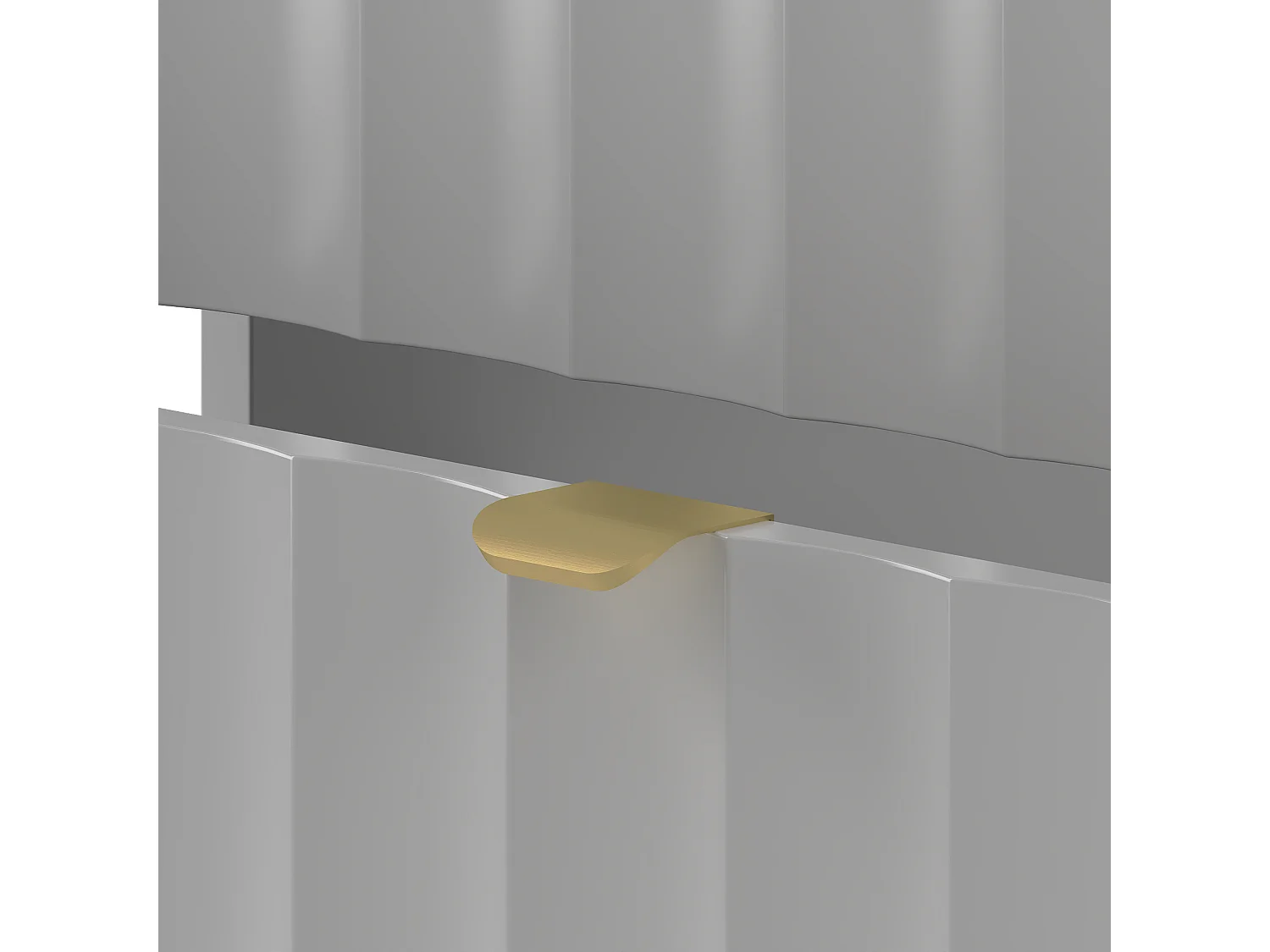 Ensemble de salle de bain blanc 60 cm Meuble avec lavabo Colonne Façades rainurées Arcos