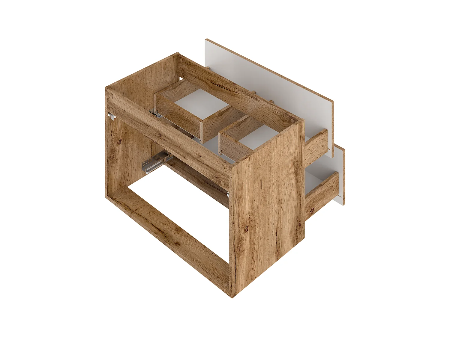 Ensemble de salle de bain 80 cm Meuble avec lavabo Chêne Wotan Wood