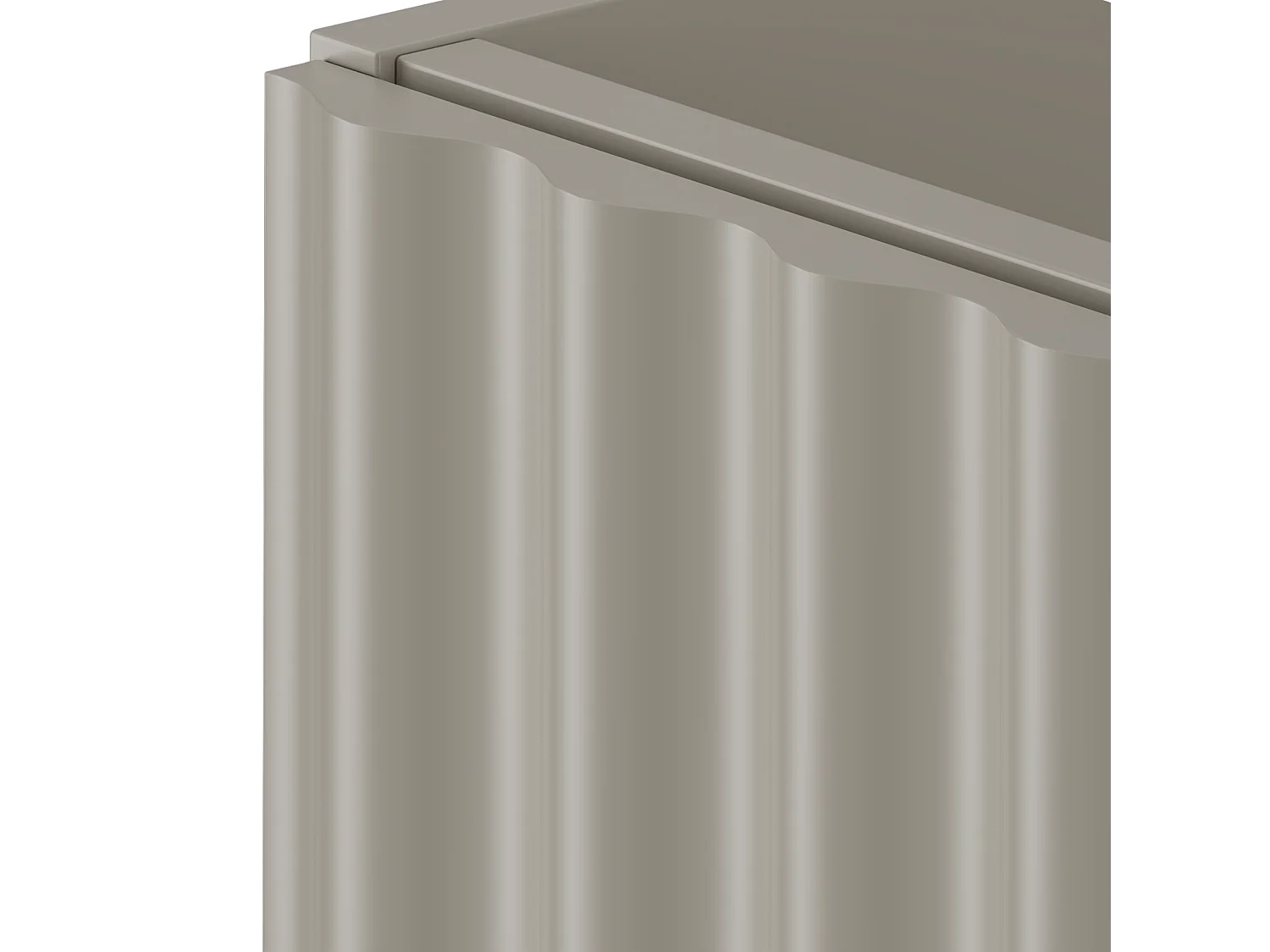 Ensemble de salle de bain en cachemire 140 cm Armoire avec plan de travail Lavabo Étagère Façades rainurées Aqua