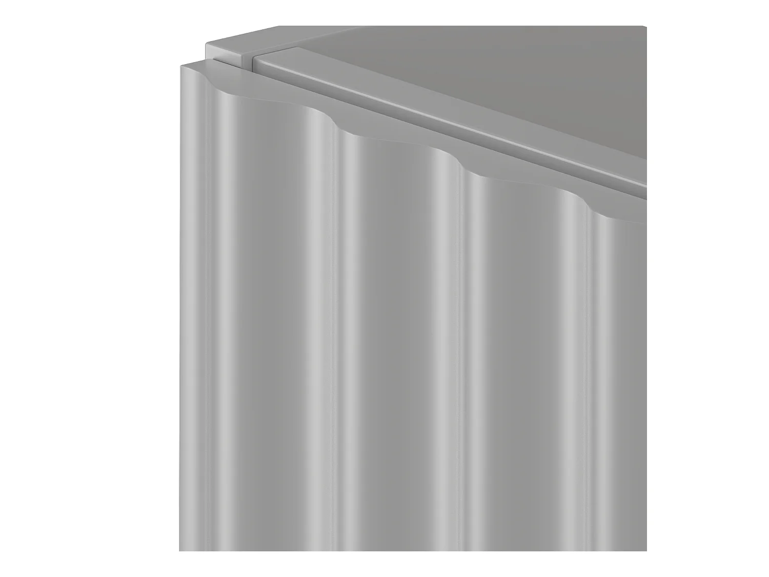 Ensemble de salle de bain blanc 140 cm Armoire avec plan de travail Lavabo Étagère Façades rainurées Aqua