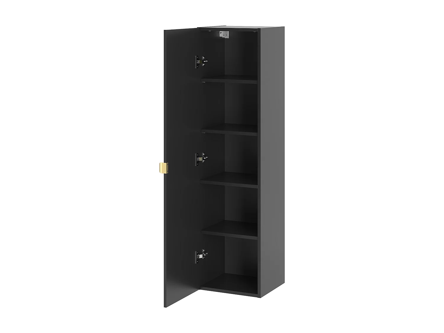 Ensemble de salle de bain noir 60 cm Meuble avec lavabo Colonne Façades rainurées Arcos