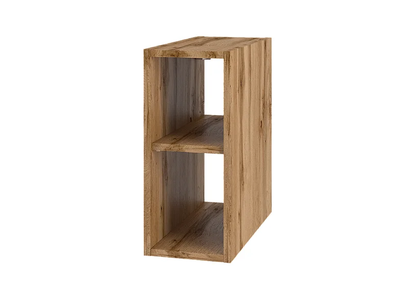 Ensemble de salle de bain 140 cm Armoire avec plan de travail Étagère Lavabo Colonne Chêne Wotan Wood