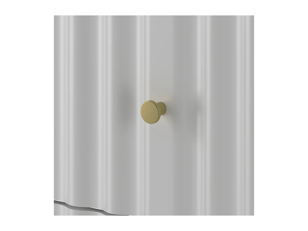 Ensemble de salle de bain blanc 60 cm Meuble avec lavabo Façades rainurées Aqua