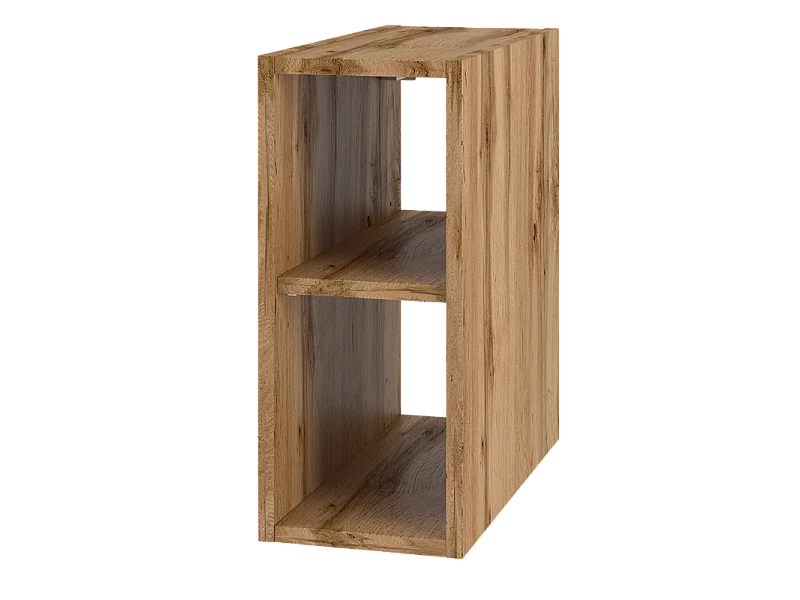 Ensemble de salle de bain 80 cm Armoire avec plateau Étagère Lavabo Colonne Chêne Wotan Wood