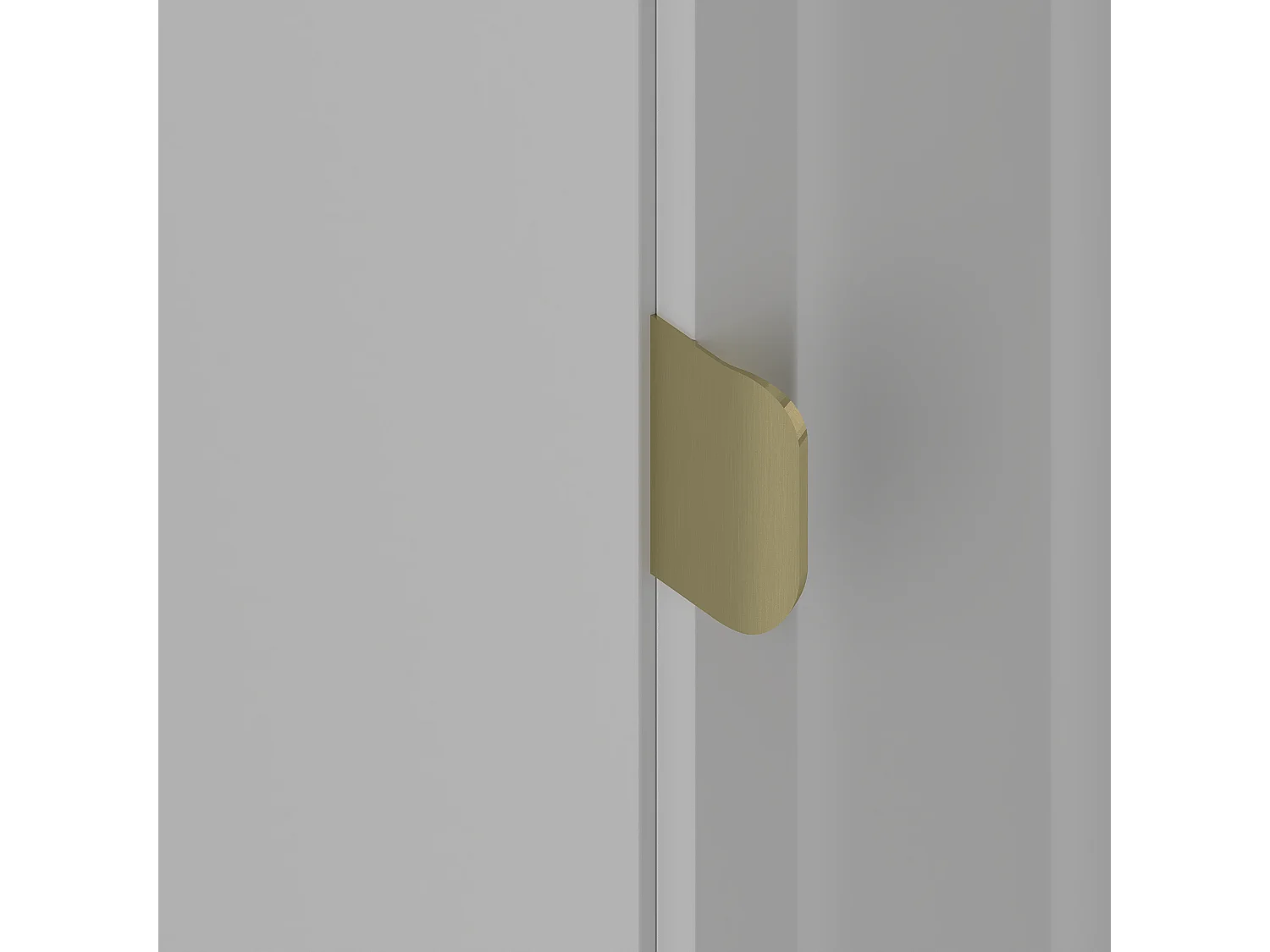 Armoire de salle de bain blanche Colonne haute Façades rainurées Arcos