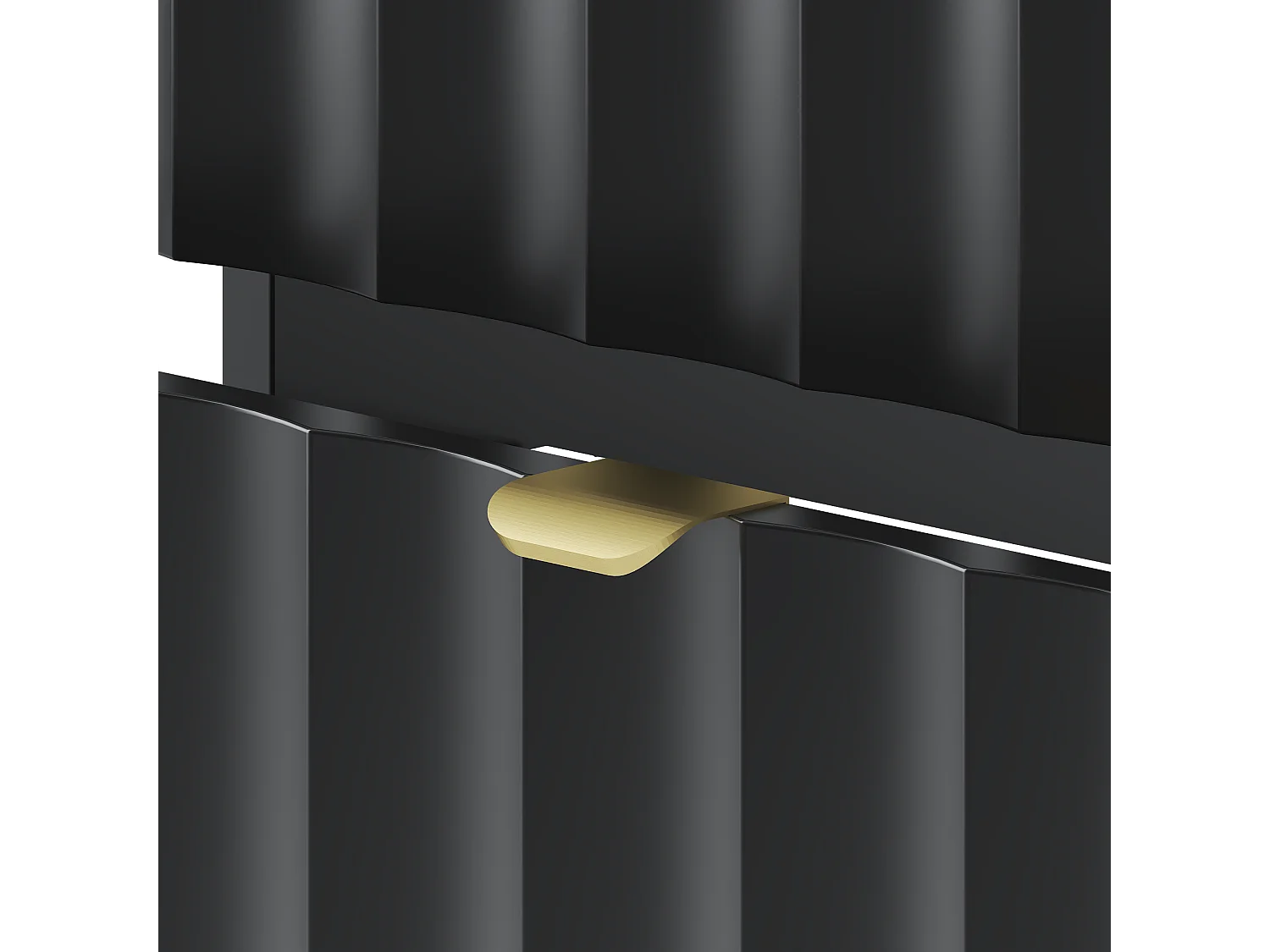 Ensemble de salle de bain noir 60 cm Meuble avec plan de travail Lavabo Façades rainurées Arcos