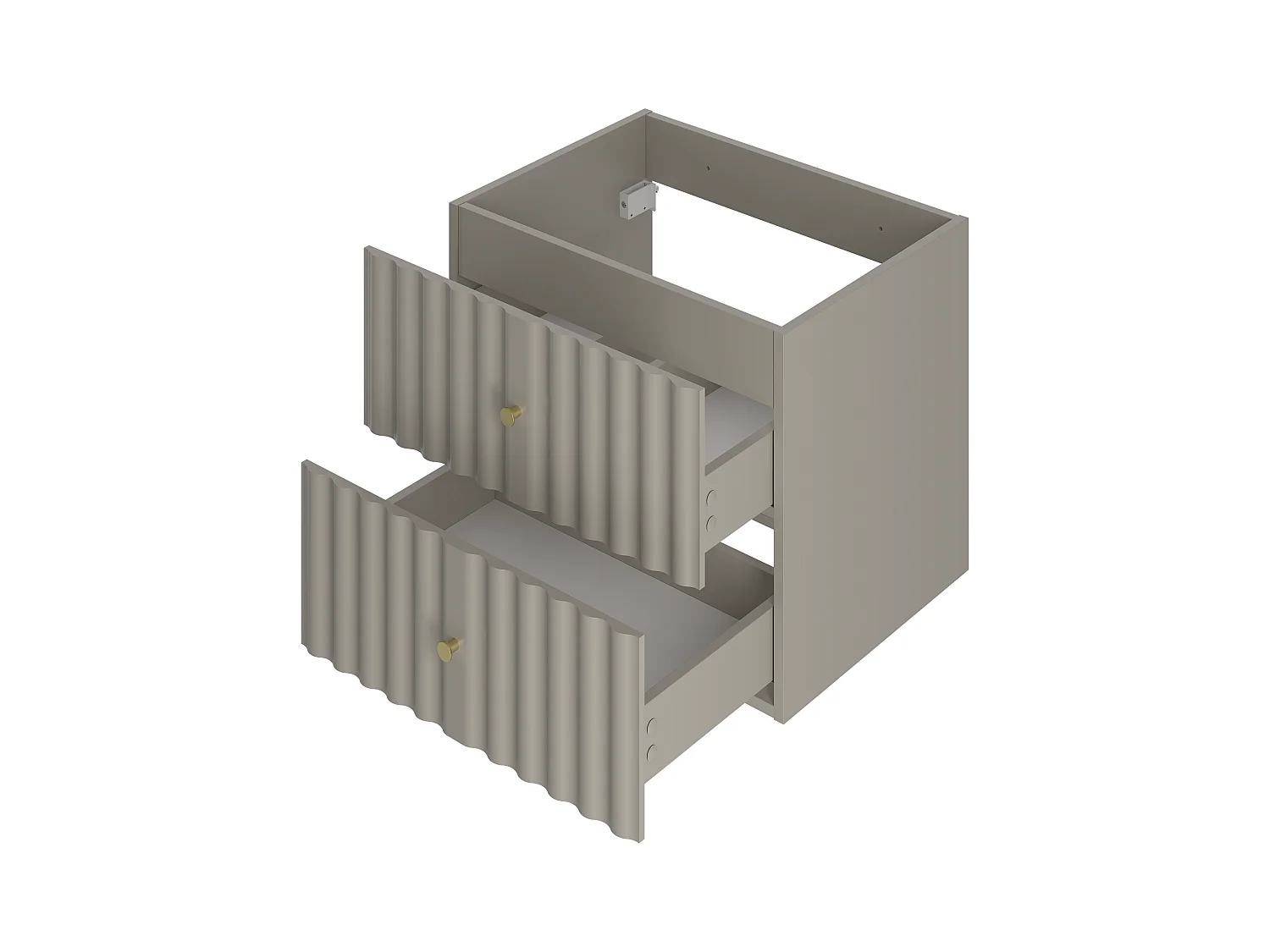 Ensemble de salle de bain en cachemire 80 cm Armoire avec plan de travail Lavabo  Étagère Colonne Façades rainurées Aqua
