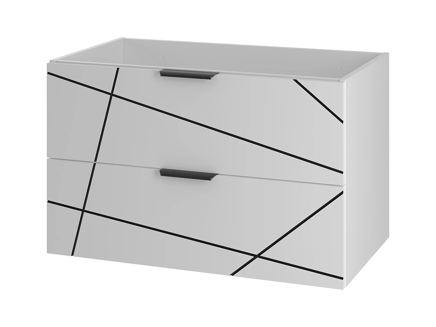 Zestaw Łazienkowy 80cm Szafka z Umywalką Biały Mat Wood