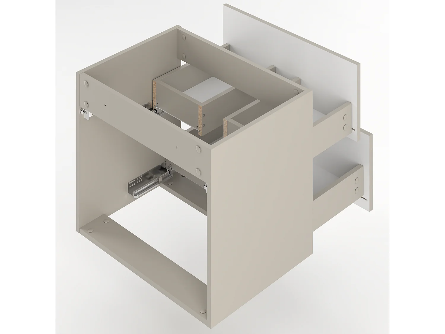 Ensemble de salle de bain en cachemire 60 cm Meuble avec plan de travail Lavabo Delica