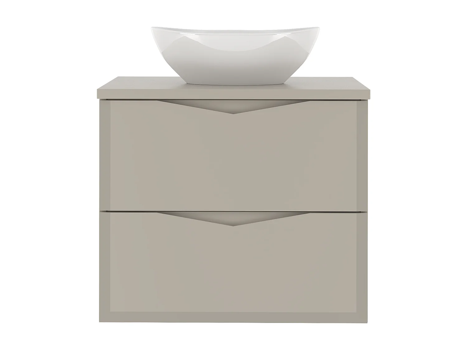 Ensemble de salle de bain en cachemire 60 cm Meuble avec plan de travail Lavabo Delica