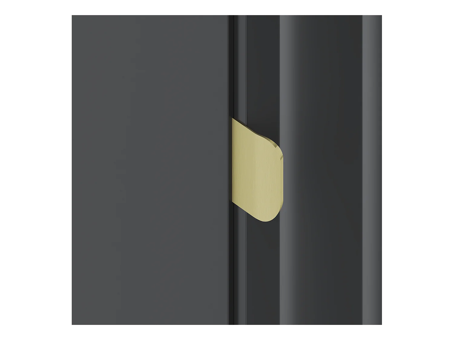 Armoire de salle de bain noire Colonne haute Façades rainurées Arcos