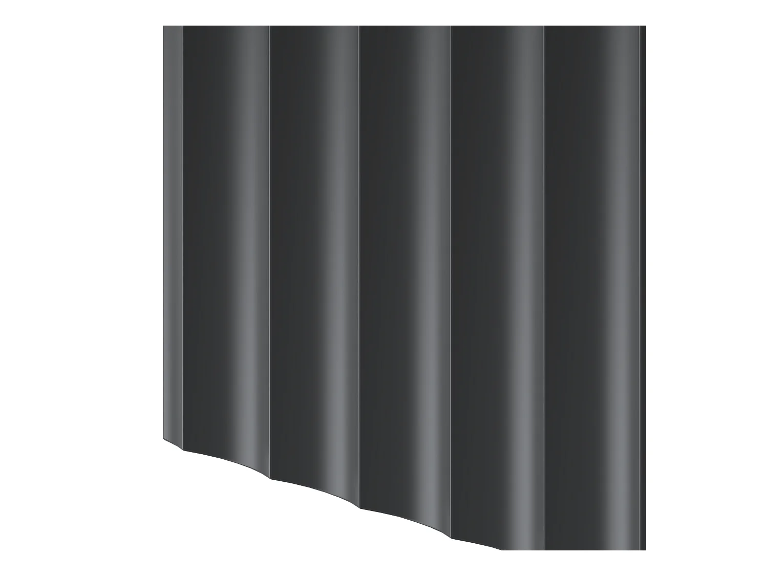 Armoire de salle de bain noire Colonne haute Façades rainurées Arcos