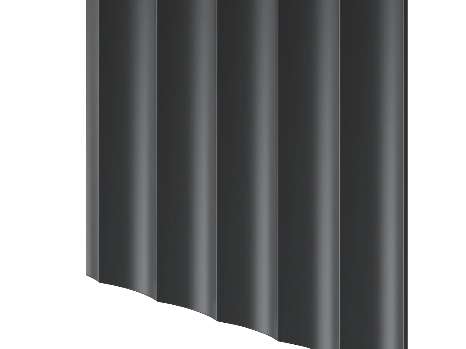 Zwarte badkamerkast Hoge kolom Geribbelde fronten Arcos