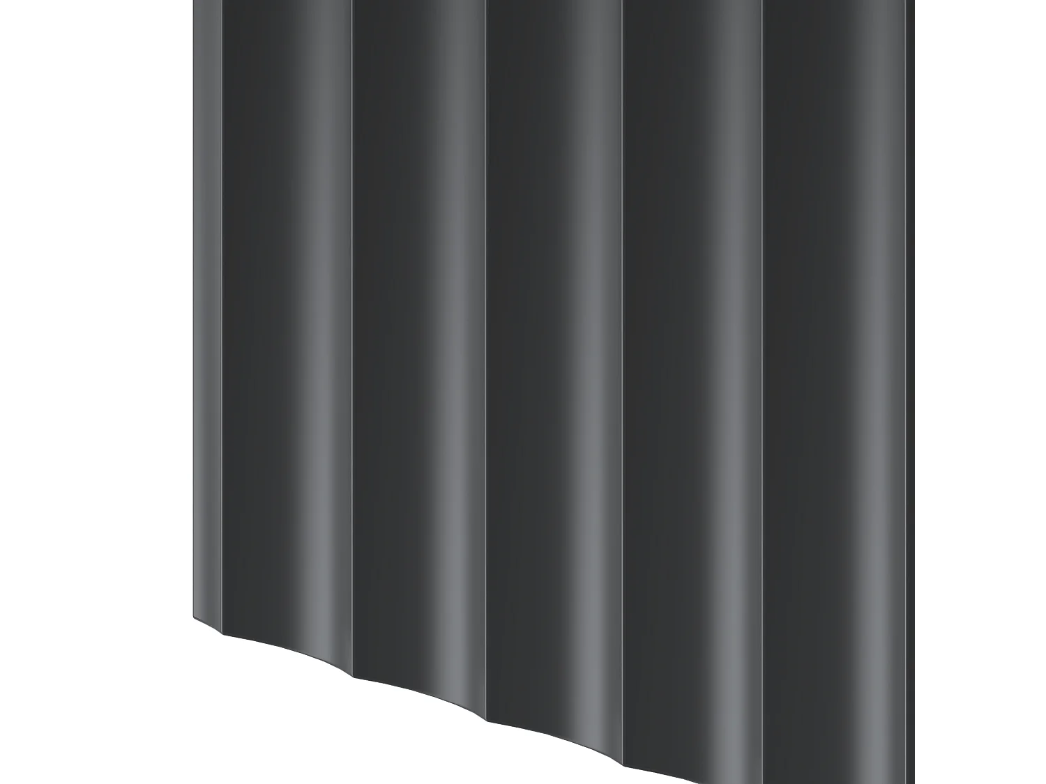 Zwarte badkamerkast Hoge kolom Geribbelde fronten Arcos