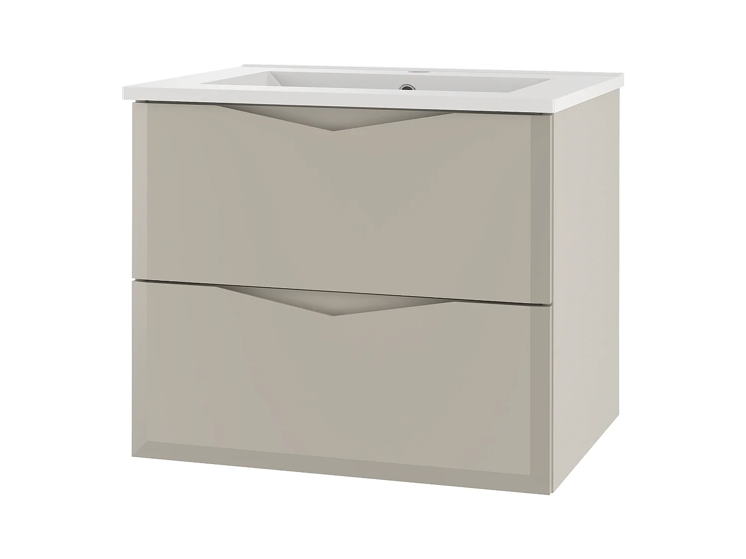 Ensemble de salle de bain en cachemire 60 cm Meuble avec lavabo Delica