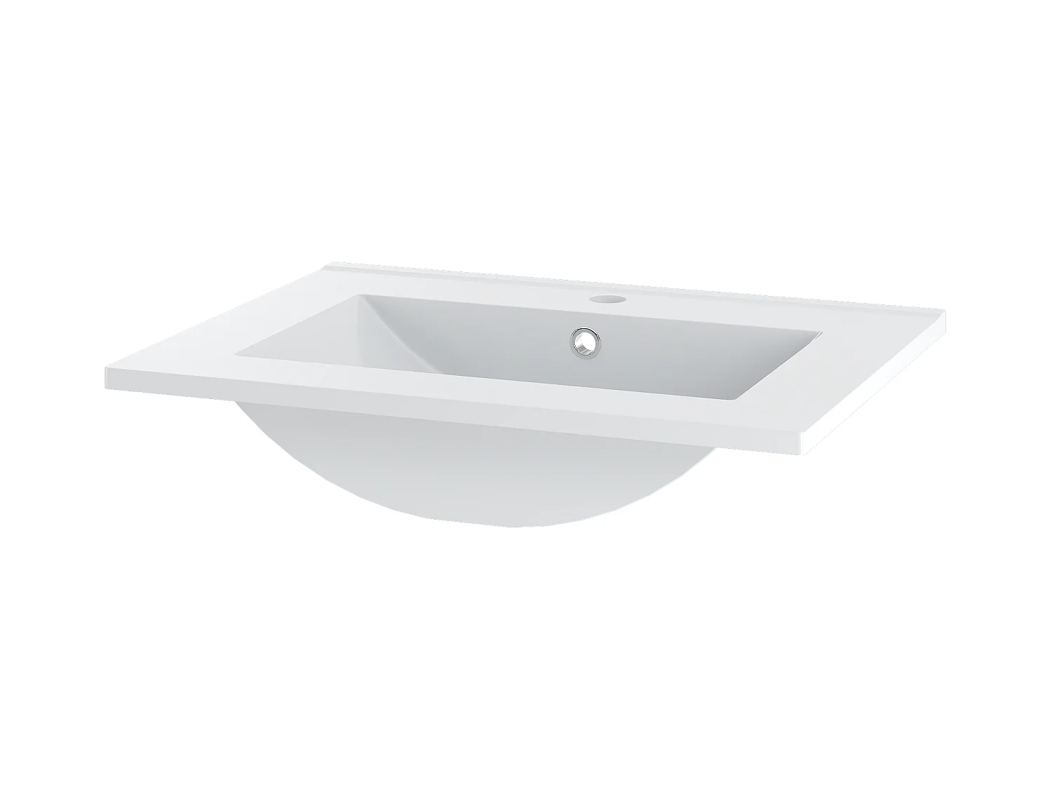 Ensemble de salle de bain en cachemire 60 cm Meuble avec lavabo Façades rainurées Aqua