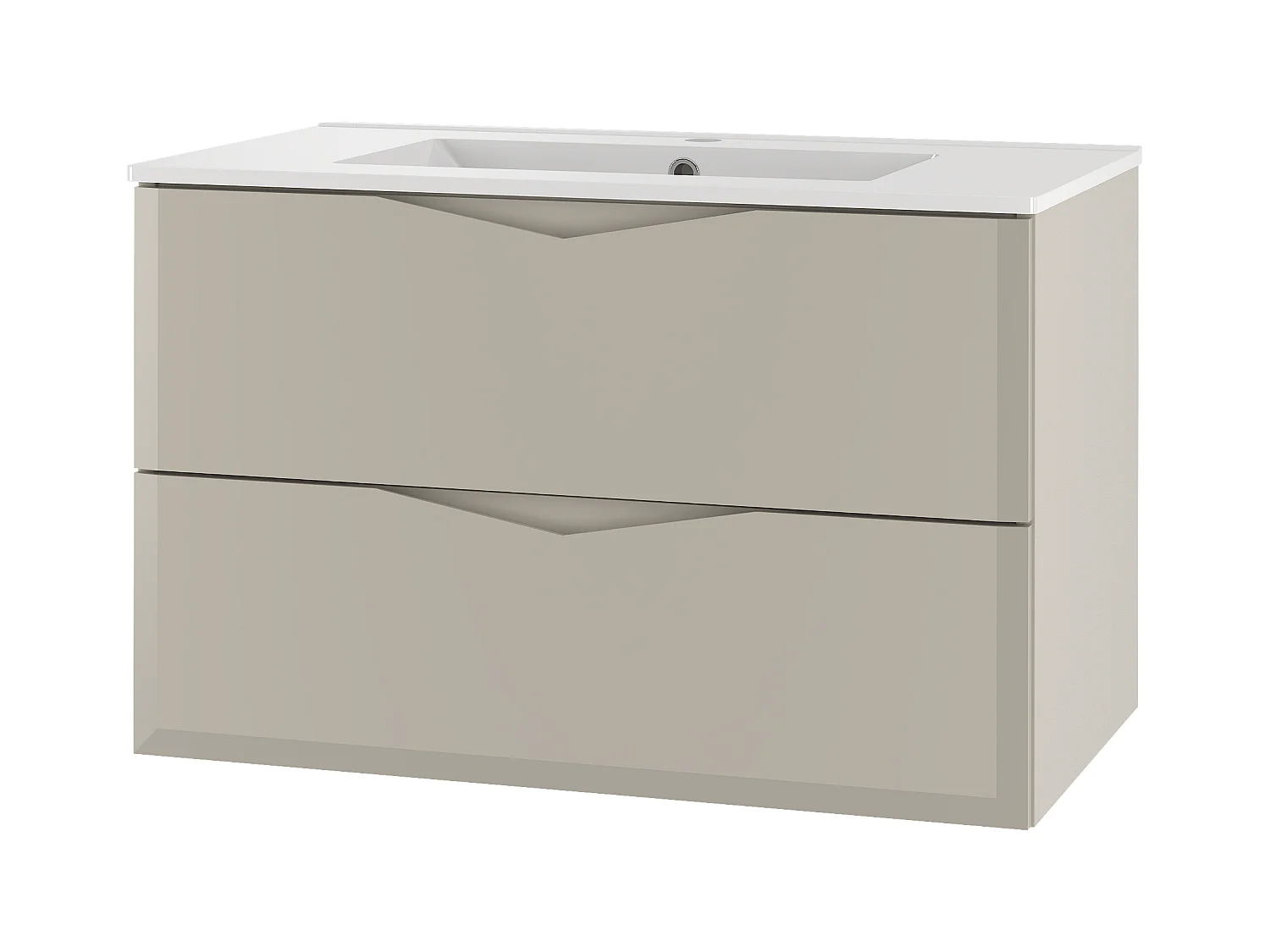 Ensemble de salle de bain en cachemire 80 cm Meuble avec lavabo Delica