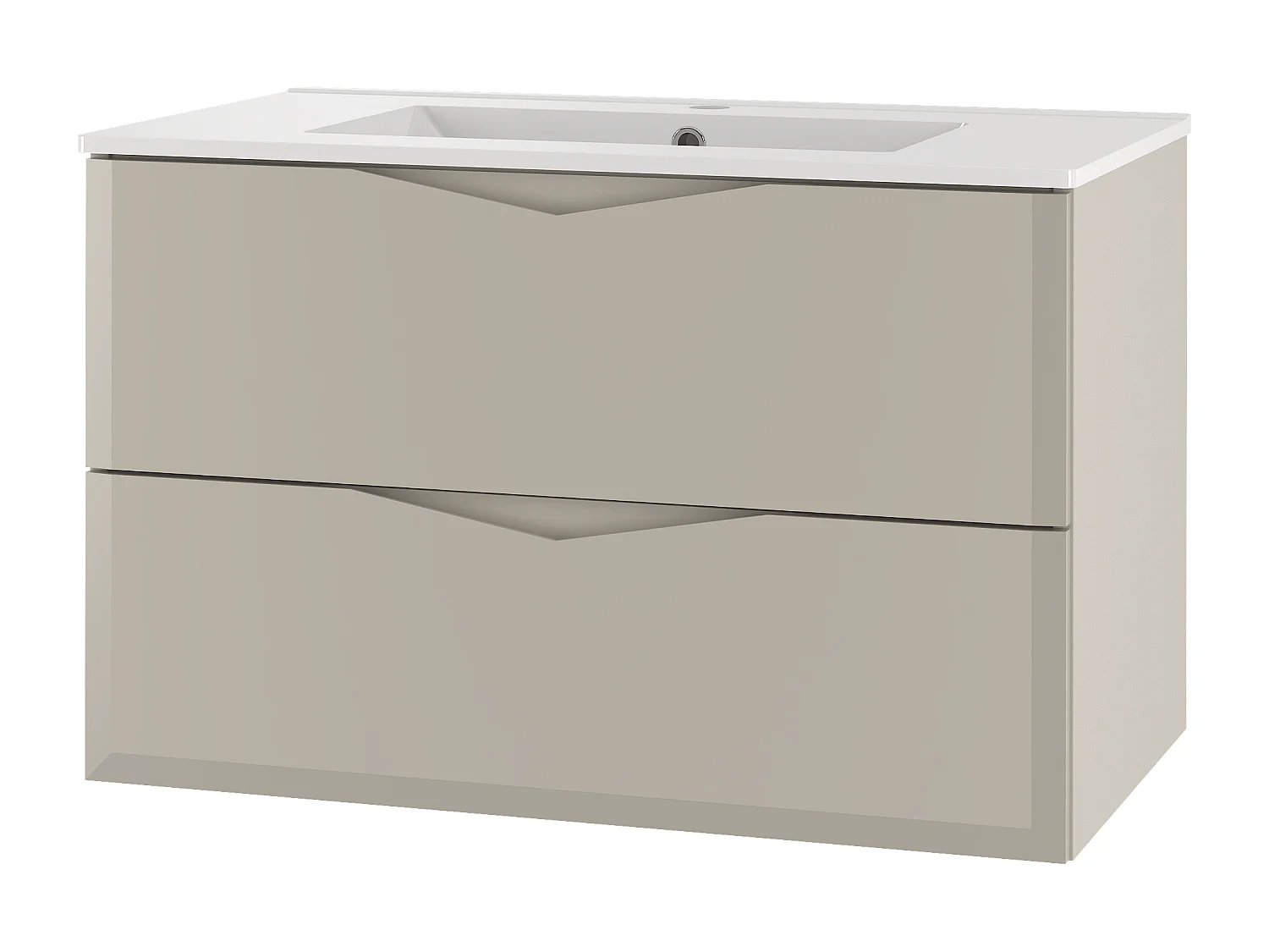 Ensemble de salle de bain en cachemire 80 cm Meuble avec lavabo Delica