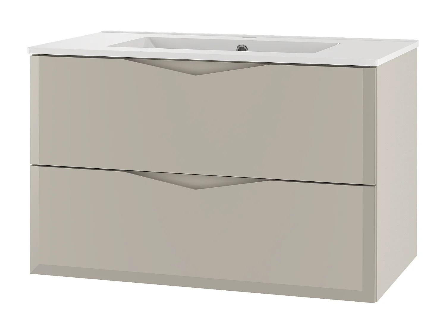 Ensemble de salle de bain en cachemire 80 cm Meuble avec lavabo Delica