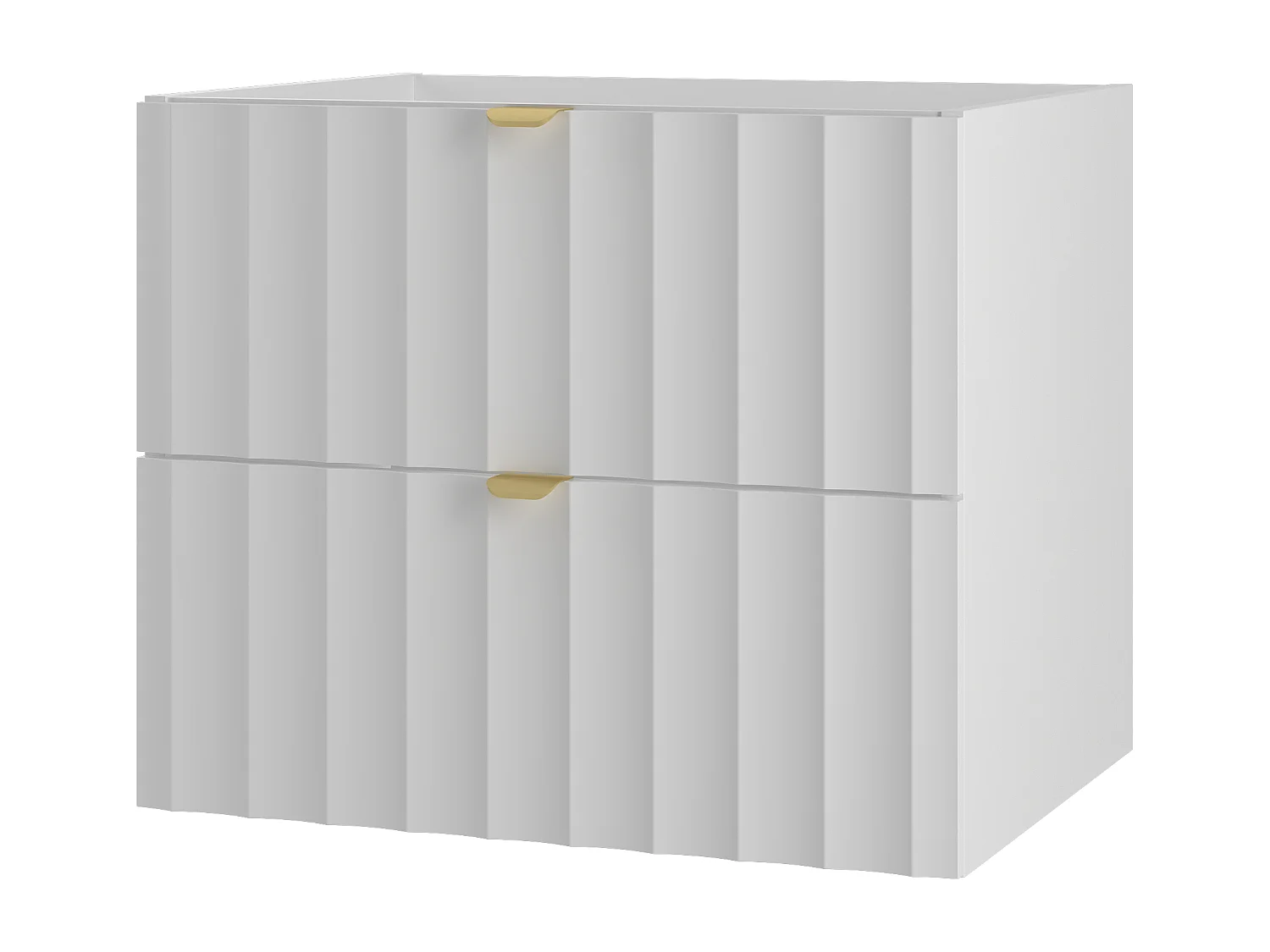 Ensemble de salle de bain blanc 80 cm Armoire avec plateau Étagère Façades rainurées Arcos
