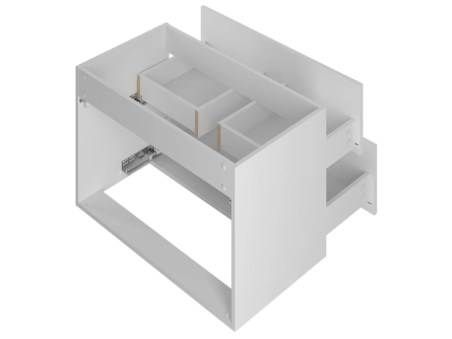 Armoire de salle de bain blanche sous lavabo 80 cm Façades rainurées Arcos