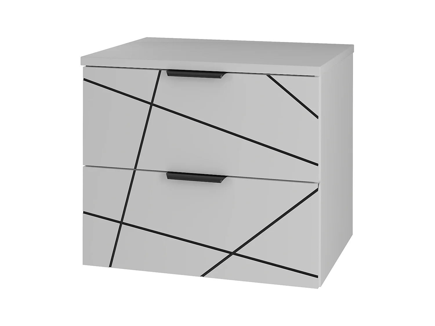 Badezimmer-Set 60 cm Schrank mit Waschtisch Weiß Matt Wood